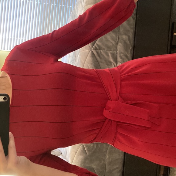 Bershka Red Stripped Romper - Picture 2 of 8